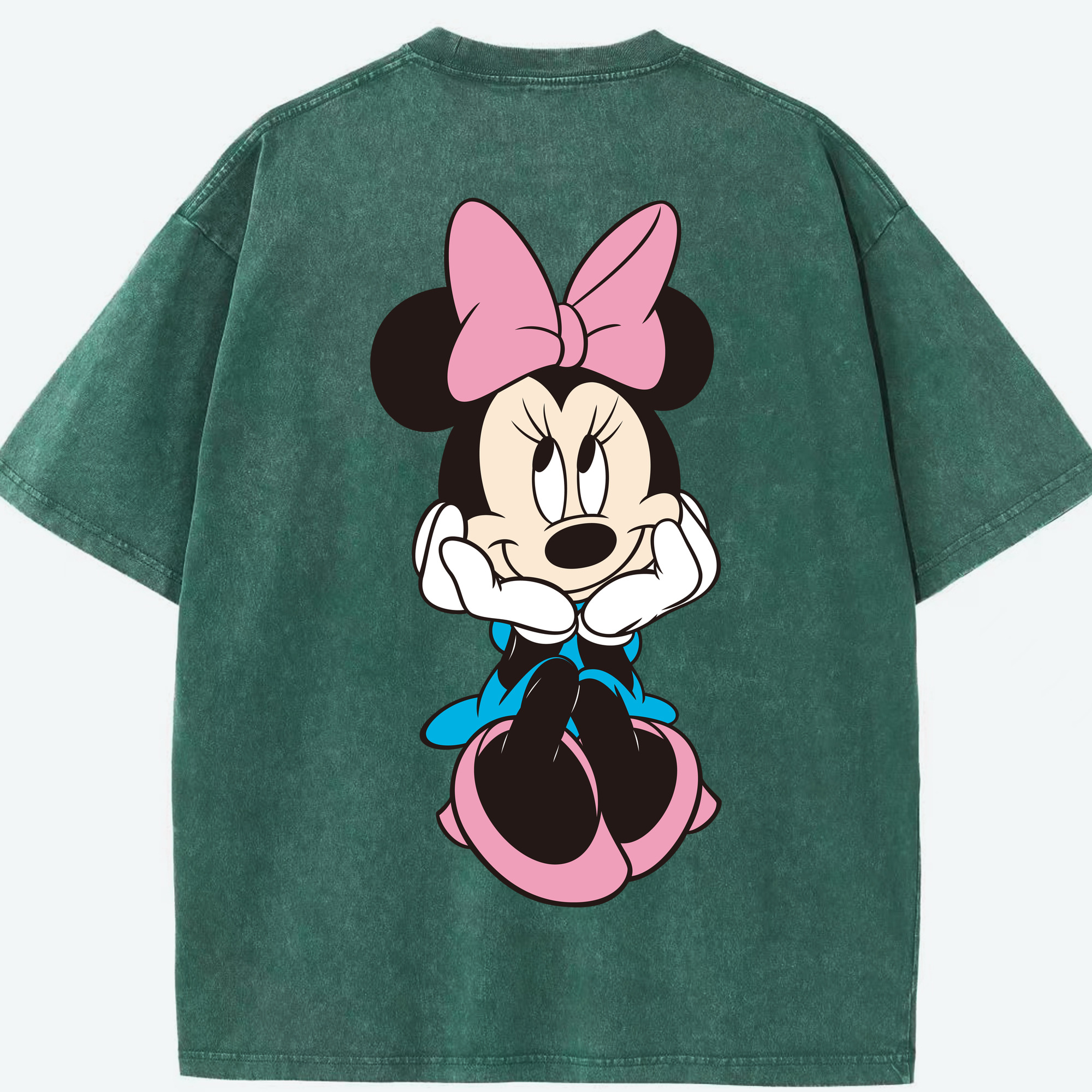 （画像用） ミッキーマウス Mickey Mouse 綿100% ヴィンテージ風 半袖Tシャツ（背面プリント）
